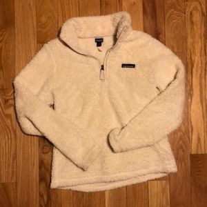 Patagonia Women's Pale Pink/Cream Fluffy 1/4 Zip Pullover